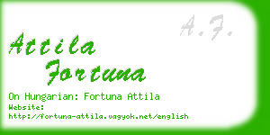 attila fortuna business card